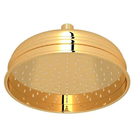 Rohl 9 Inch Rain Showerhead Unlacquered Brass 1037/8ULB - Plumbing Market