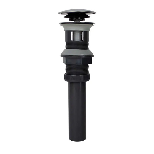 Rubi 1-1/4 In.Pvc Pop-Up Waste With O.Flow Black RBP125TPPLBK - Plumbing Market