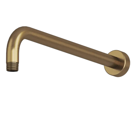 Rubi Brass Hor. Shower Arm 16 In. Gold RBDHR16OR - Plumbing Market
