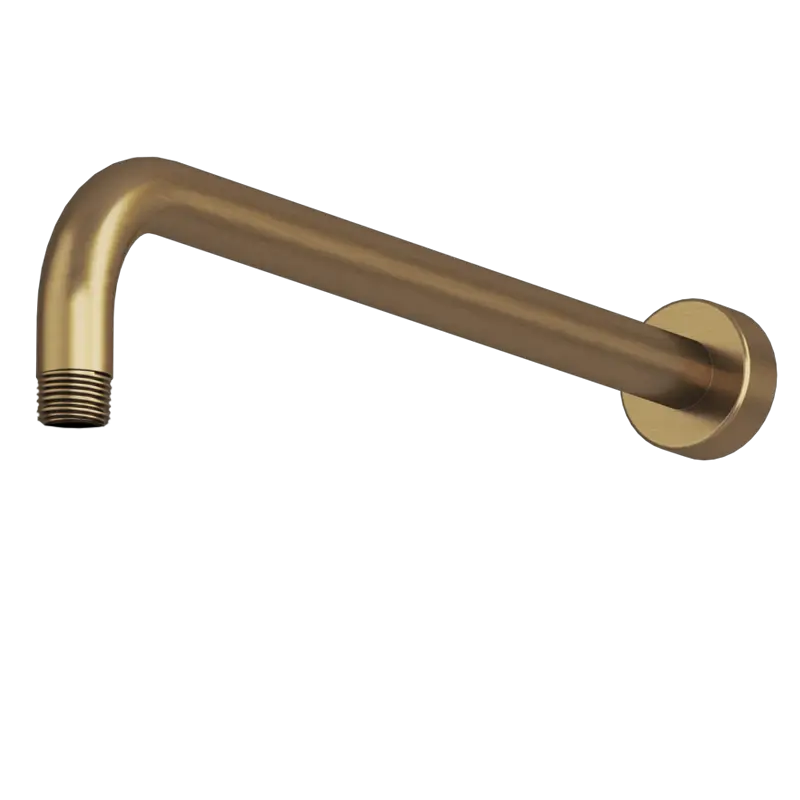 Rubi Brass Hor. Shower Arm 16 In. Gold RBDHR16OR - Plumbing Market
