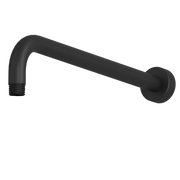 Rubi Brass Hor. Shower Arm 16 In. Matte Black RBDHR16BK - Plumbing Market