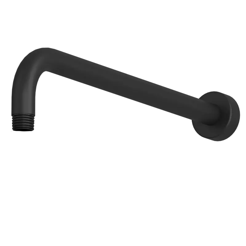 Rubi Brass Hor. Shower Arm 16 In. Matte Black RBDHR16BK - Plumbing Market