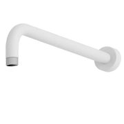 Rubi Brass Hor. Shower Arm 16 In. Matte White RBDHR16WH - Plumbing Market