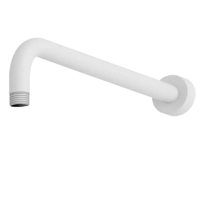 Rubi Brass Hor. Shower Arm 16 In. Matte White RBDHR16WH - Plumbing Market