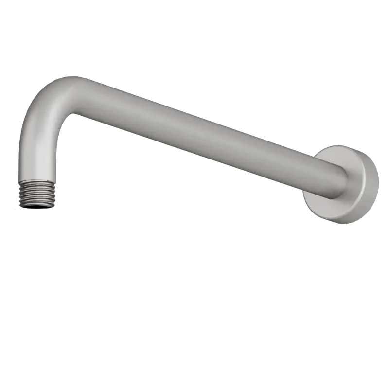 Rubi Brass Hor. Shower Arm 16 In. Stainless Streel RBDHR16IX - Plumbing Market
