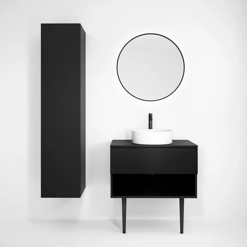 Rubi Haus Reversible Linen Cabinet Mbk RHS380LMBK - Plumbing Market