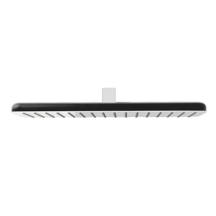 Rubi Iris Rect. Shower Head 125Mm X 350Mm Black/Chrome RIR350BC - Plumbing Market