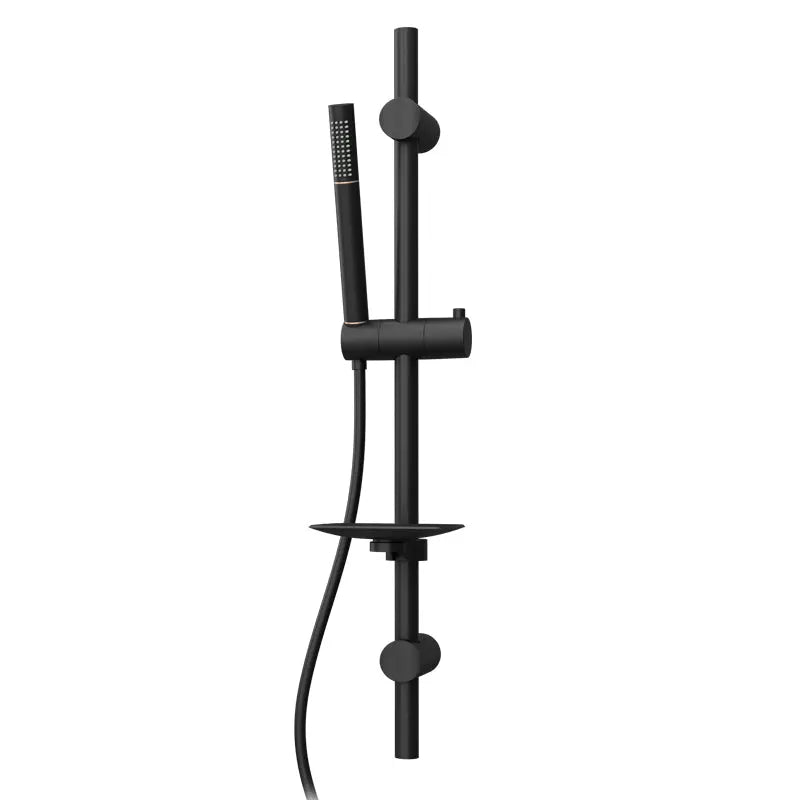 Rubi Kronos Sliding Shower Bar Black And Copper RKR120BKU - Plumbing Market