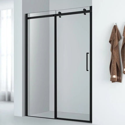 Rubi Leman Sliding Shower Door 60’’ X 78’’ Matte Black RLEK6078PCBK - Plumbing Market
