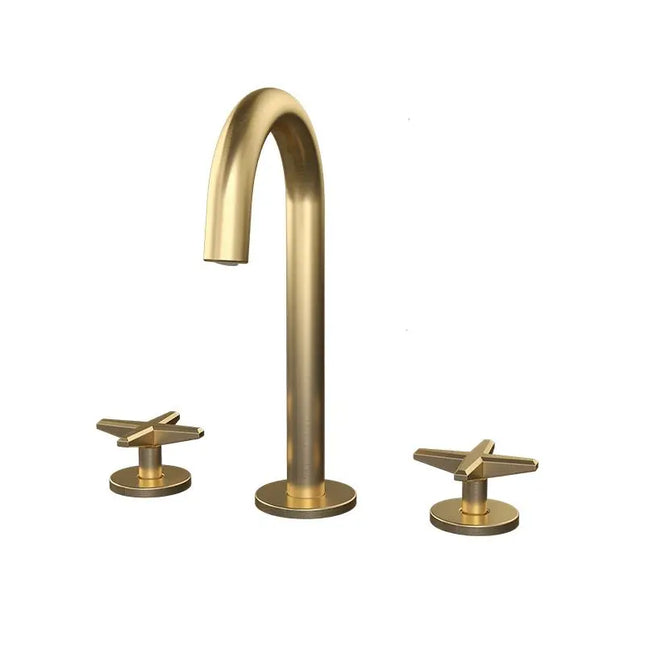 Rubi Lexa 8 In. Cc Basin Faucet Without Drain Brushed Gold RLX18WDOR - Plumbing Market