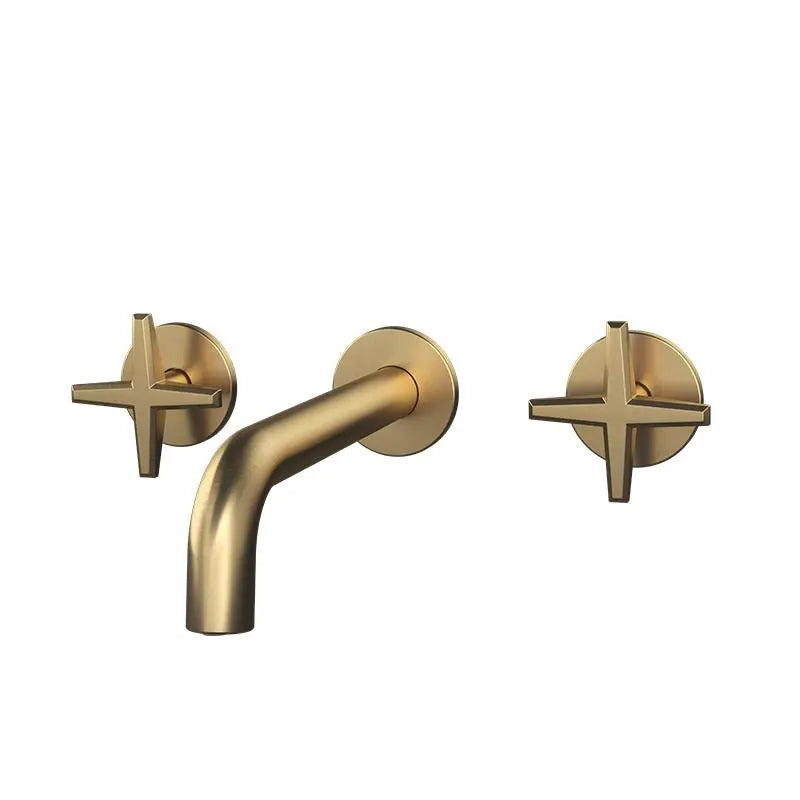 Rubi Lexa W-Mounted Basin Faucet Without Drain Brushed Gold RLX17WDOR - Plumbing Market