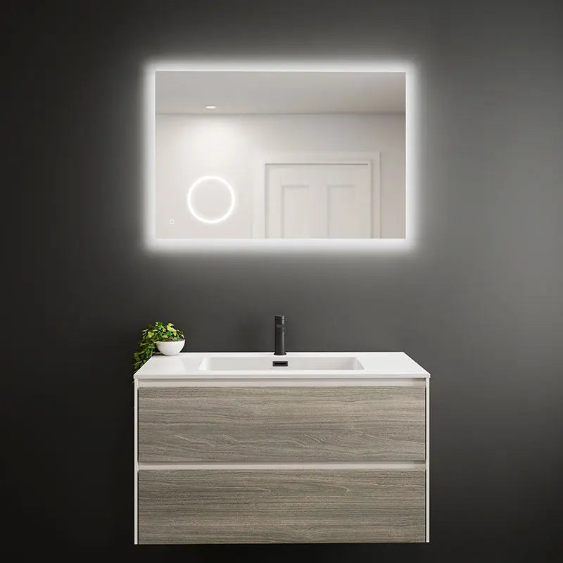 Rubi Miro Led Mirror Antifog 900X600Mm Backlight Magnif. Mirror 3X RMI9060BAM - Plumbing Market