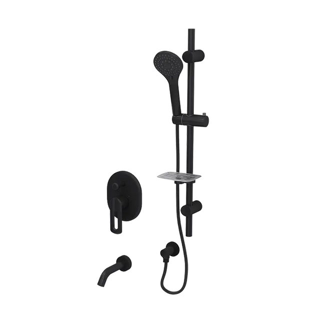 Rubi Myrto 1/2’’ P. Bal. Shower Set/Dev./Vol.Ctrl. Matte Black Without Shower Valve Trim TRMY79K02BK - Plumbing Market