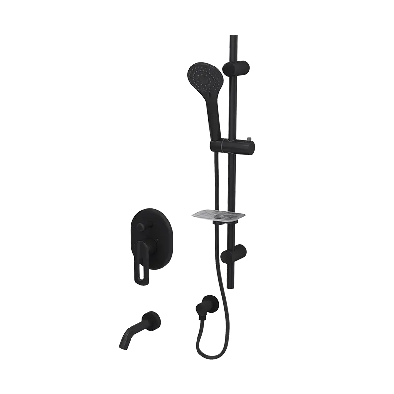 Rubi Myrto 1/2’’ P. Bal. Shower Set/Dev./Vol.Ctrl. Matte Black Without Shower Valve Trim TRMY79K02BK - Plumbing Market