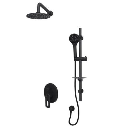 Rubi Myrto 1/2’’ P. Bal. Shower Set Matte Black Without Shower Valve Trim TRMY715BK - Plumbing Market