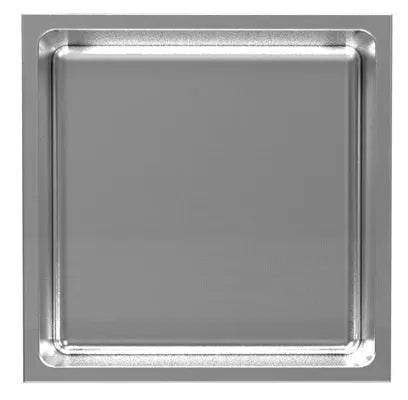 Rubi Nikia Recessed Niche 12’’ Radius Corners Br.Inox RNK12R-IB - Plumbing Market