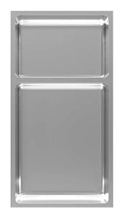 Rubi Nikia Recessed Niche 24’’ Radius Corn. & Shelf Br. Inox RNK24TR-IB - Plumbing Market