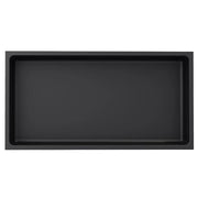 Rubi Nikia Recessed Niche 24’’ Radius Corners Matte Black RNK24R-BK - Plumbing Market