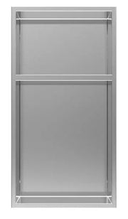 Rubi Nikia Recessed Niche 24’’ With Shelf Br. Inox RNK24T-IB - Plumbing Market