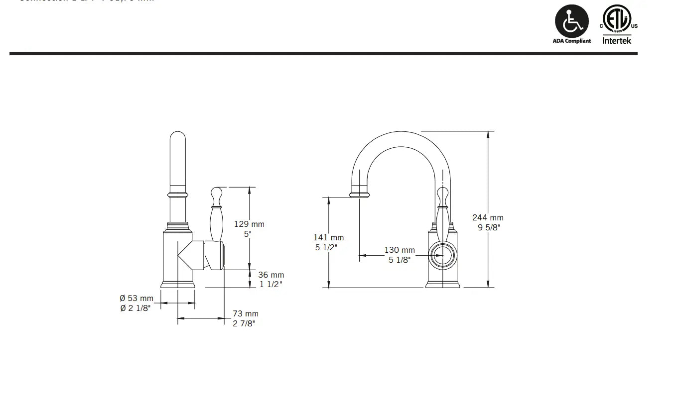 Rubi Quabil Single lever washbasin faucet with drain