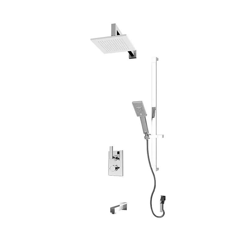 Rubi Quatro 1/2’’ Therm. Shower Hor. Set 2 Way Div. Xvtr69S Matte Black Trim Only TRQT813BK - Plumbing Market