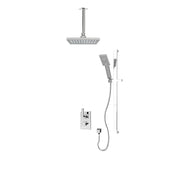 Rubi Quatro 1/2’’ Therm. Shower Set 2 Way Div. Xvtr69S Matte Black Ceiling Mount RQT811-1BK - Plumbing Market