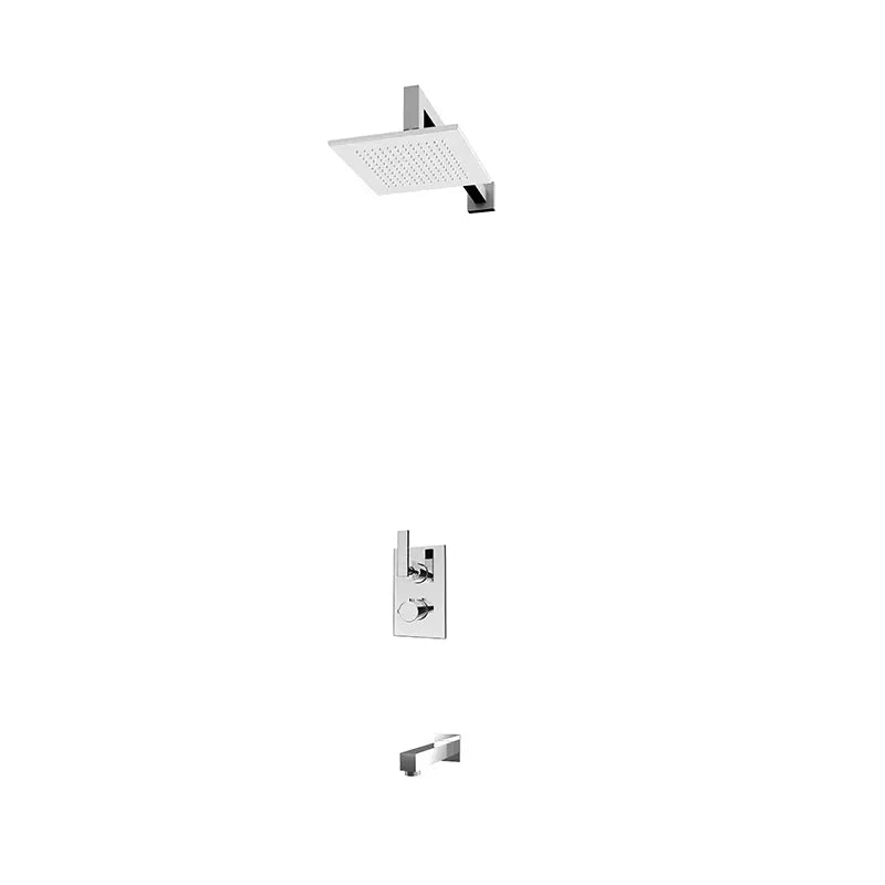 Rubi Quatro 1/2’’ Therm. Shower Set 2 Way Div. Xvtr69S Matte Black RQT831BK - Plumbing Market