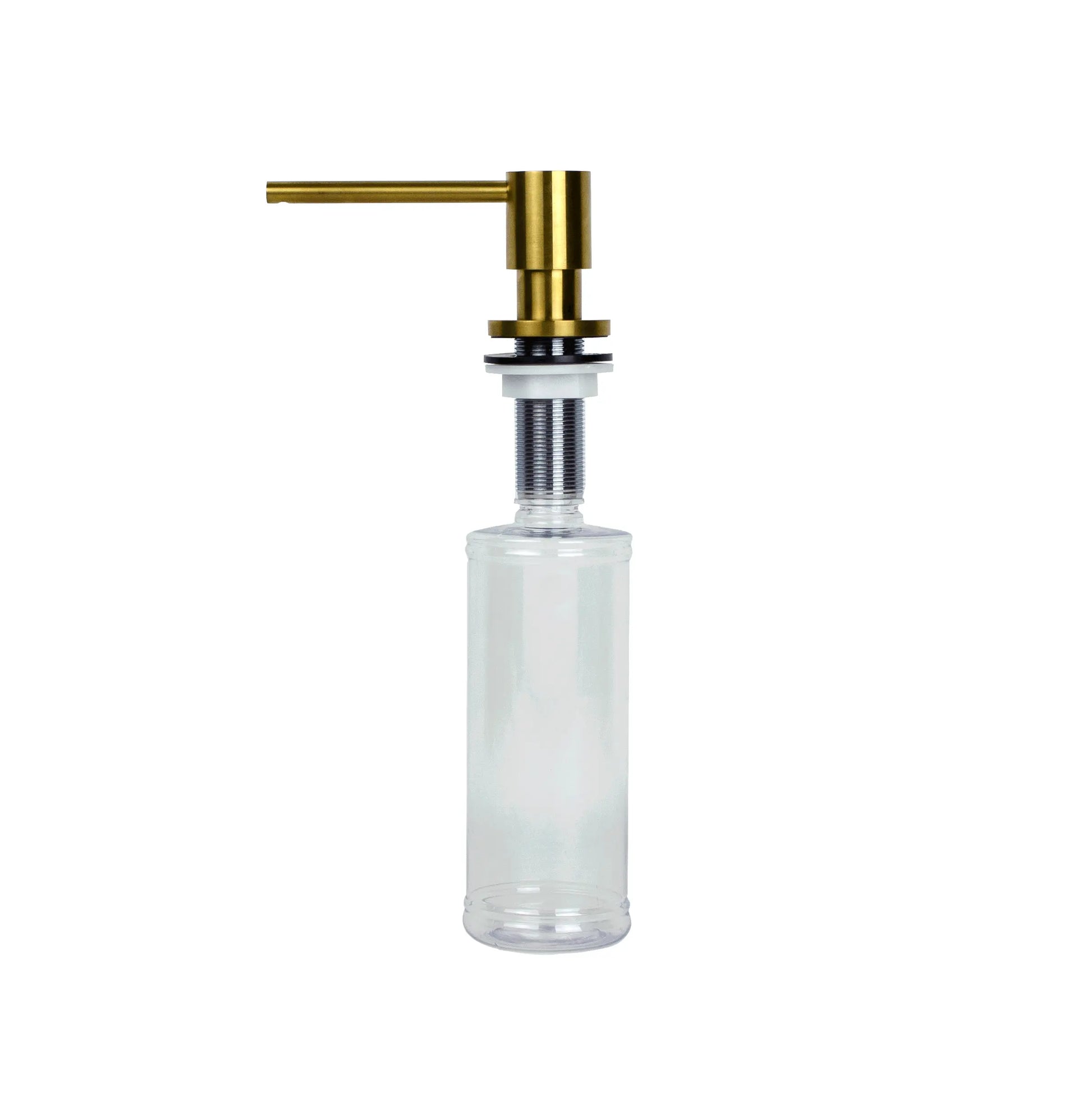 Rubi Round Soap Dispenser Brushed Gold RDSM-2OR - Plumbing Market