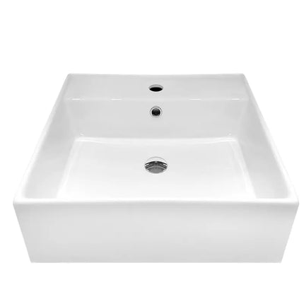 Rubi Square Over-Counter Basin 460X460X150Mm Glossy White RBI5013BL - Plumbing Market
