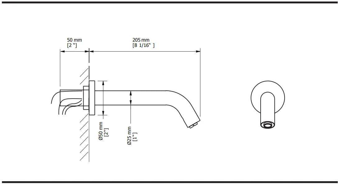 Rubi Tonix W-Mounted Electronic Basin Faucet Chrome With Mixing Valve RTX17ECC