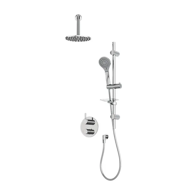 Rubi Vertigo 1/2’’ Therm. Shower Set 2 Way Div. Xvtr69R Chrome Trim Only TRVT811B-1CC - Plumbing Market