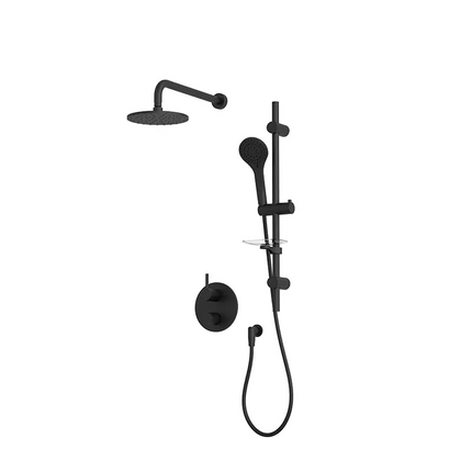 Rubi Vertigo 1/2’’ Therm. Shower Set 2 Way Div. Xvtr69R Matte Black Trim Only TRVT811BBK - Plumbing Market