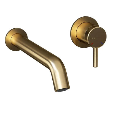 Rubi Vertigo W-Mounted Basin Faucet + Individual Flanges Gold RVT17ROR