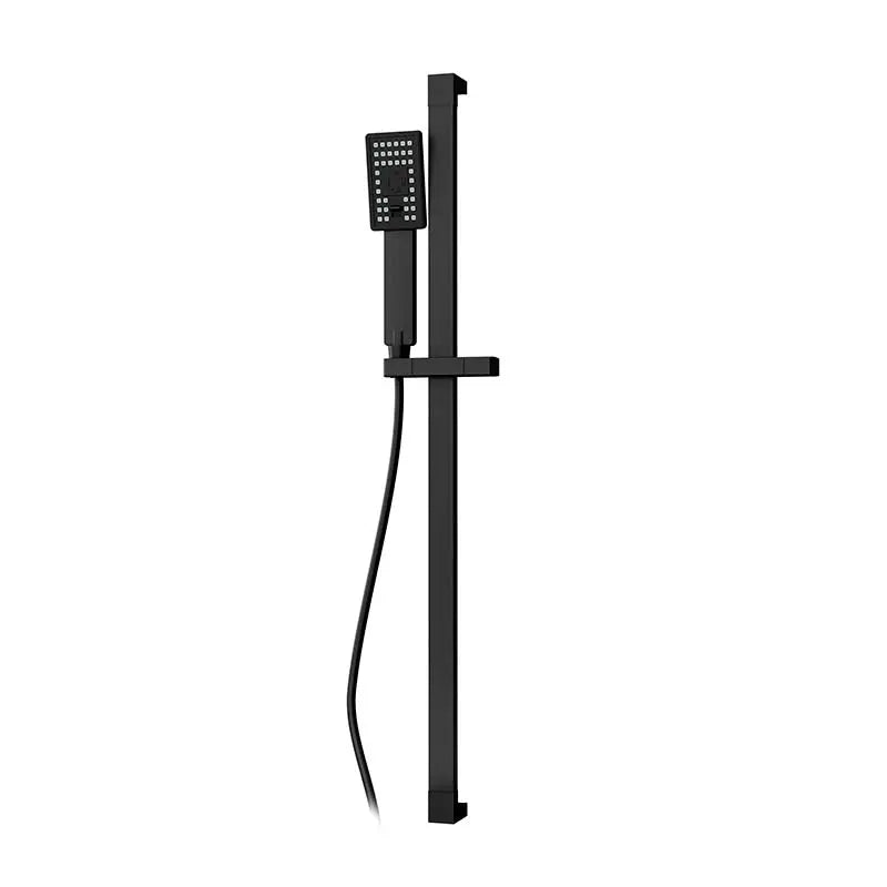 Rubi Yuma Sliding Shower Rail 3 Jets H-Shower Matte Black RAF120BK - Plumbing Market