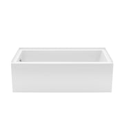 Rubix 6030 Acrylic Alcove Left-Hand Drain Bathtub in White - Plumbing Market