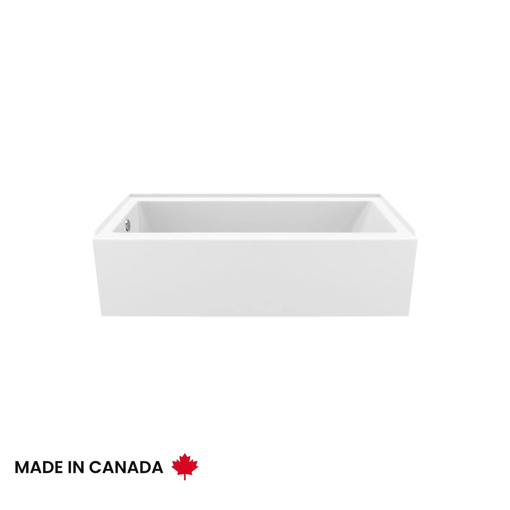 Rubix Access 6030 AFR Acrylic Alcove Left-Hand Drain Bathtub in White - Plumbing Market