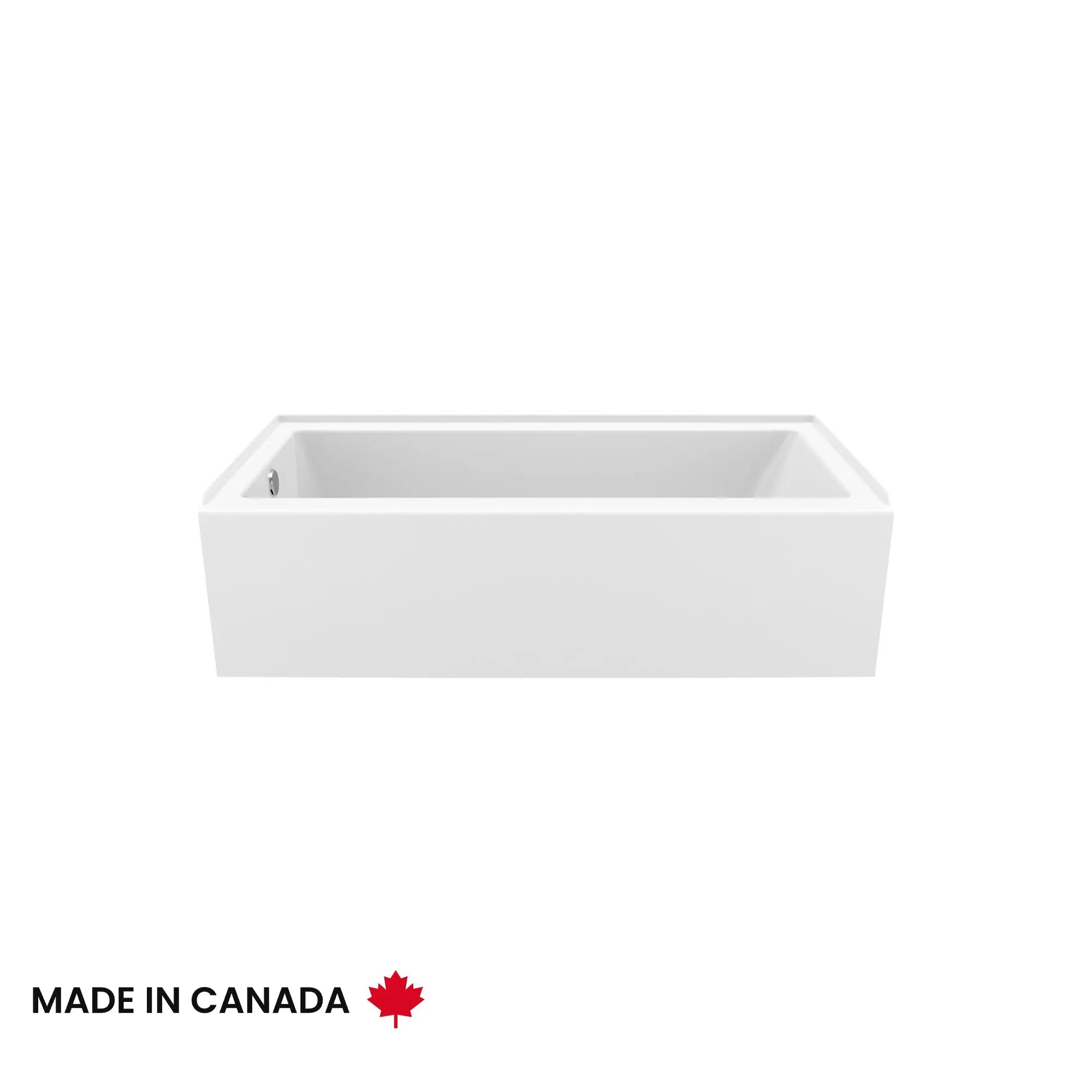 Rubix Access 6030 AFR Acrylic Alcove Left-Hand Drain Bathtub in White - Plumbing Market