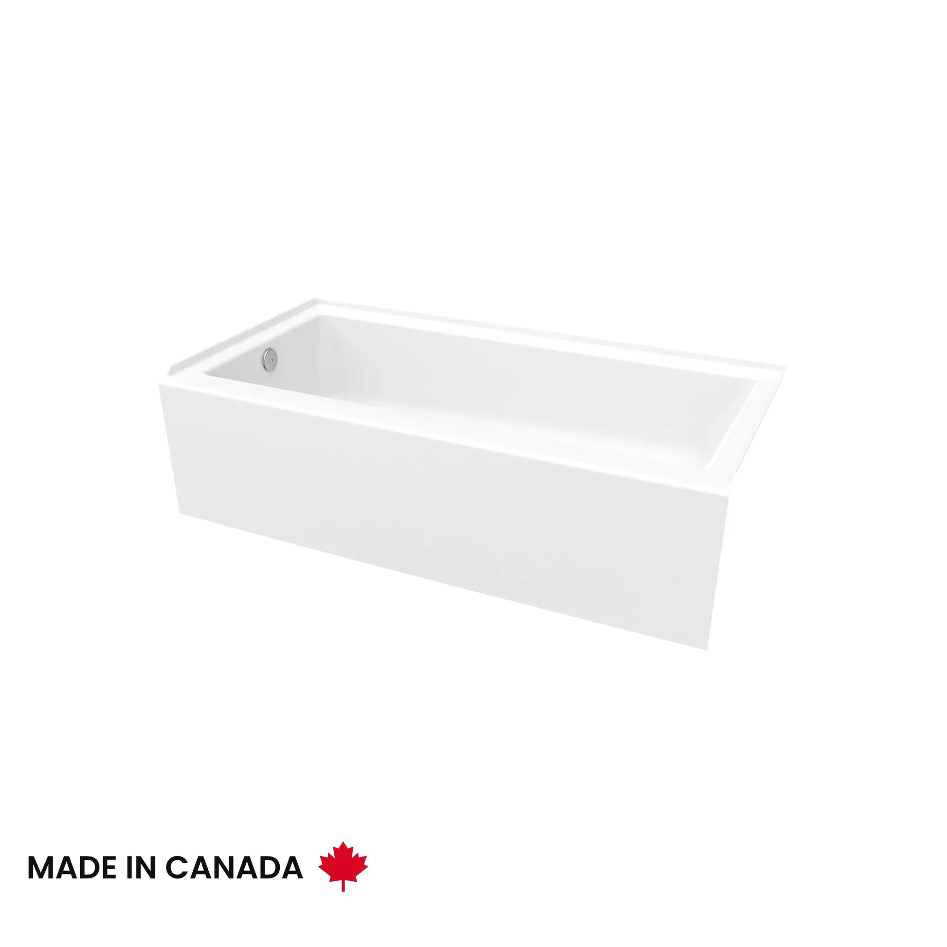 Rubix Access 6030 AFR Acrylic Alcove Left-Hand Drain Bathtub in White - Plumbing Market