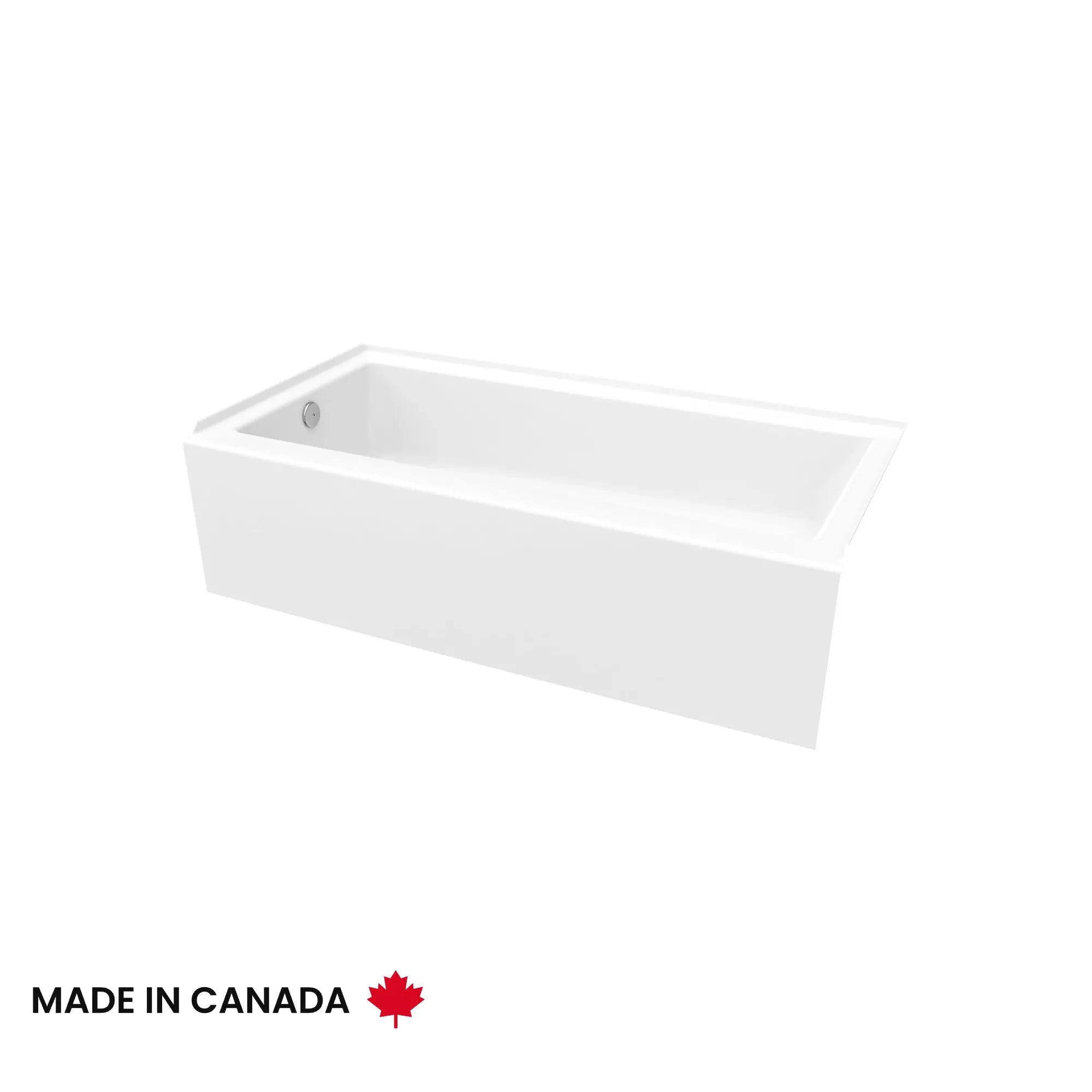 Rubix Access 6030 AFR Acrylic Alcove Left-Hand Drain Bathtub in White - Plumbing Market