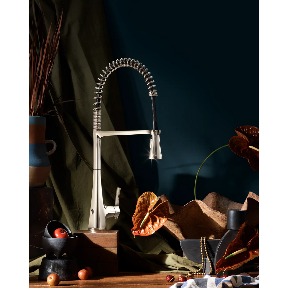 Moen Sinema MotionSense Wave Single-Sensor Single-Handle High-Arc Pre-Rinse Spring Pulldown Kitchen Faucet S5235EW in Polished Nickel (S5235EWNL) - view 14