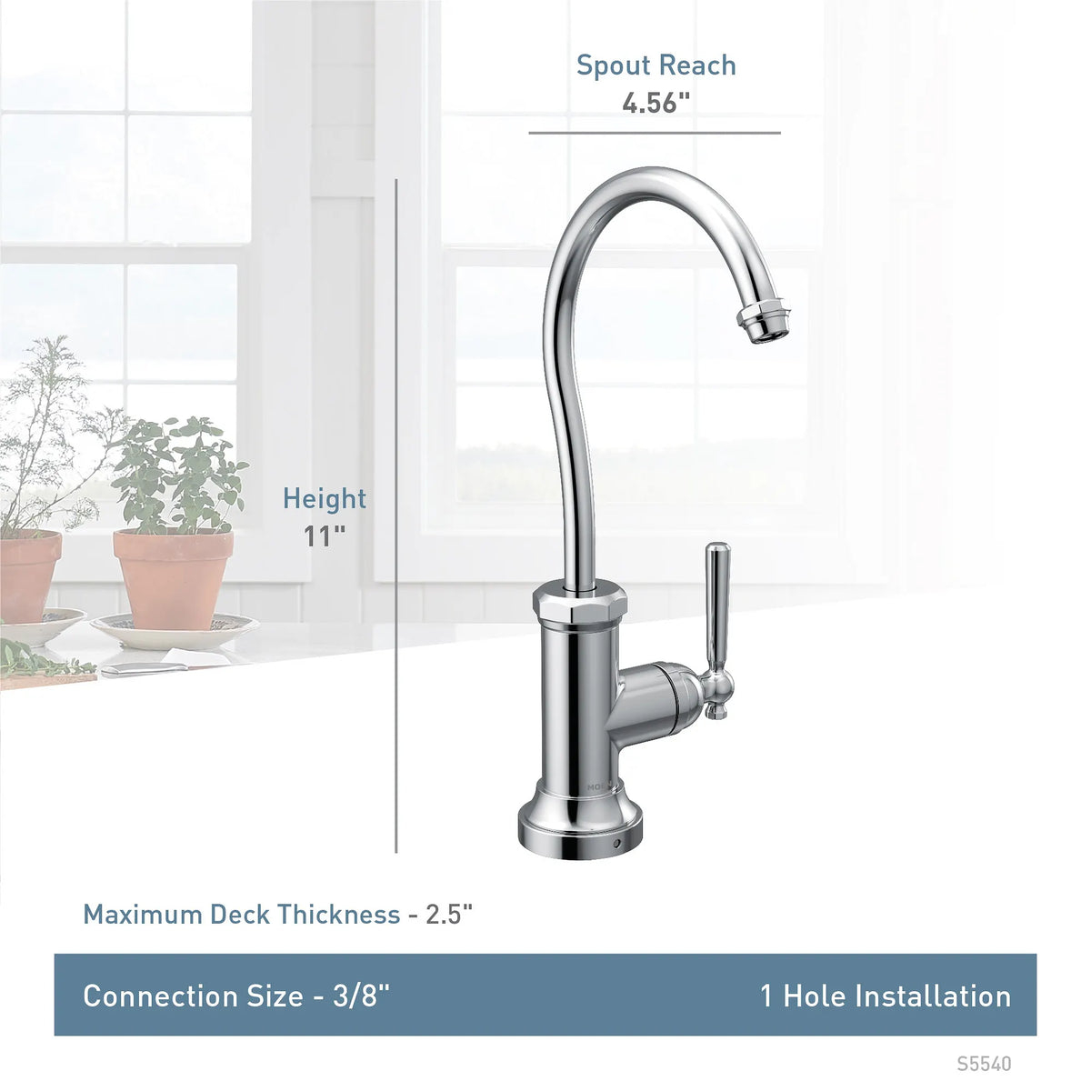 Moen Sip Beverage Faucet S5540 in Spot Resist Stainless (S5540SRS) - view 4