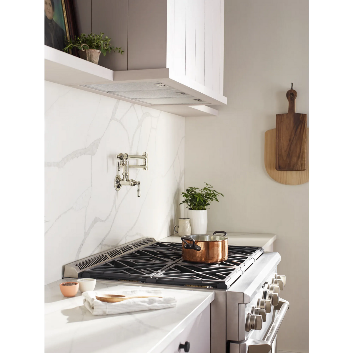 Moen Traditional Two-Handle Pot Filler Kitchen Faucet S664 in Polished Nickel (S664NL) - view 2
