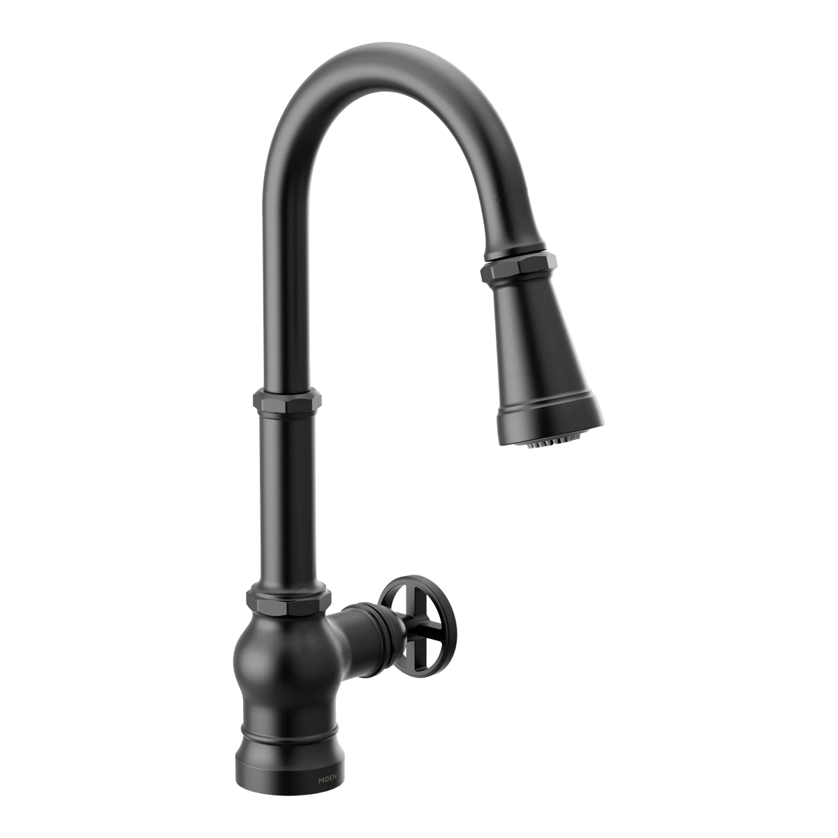 Moen Paterson Single-Handle High-Arc Pulldown Single Mount Bar Faucet S52003 in Matte Black (S52003BL) - view 4