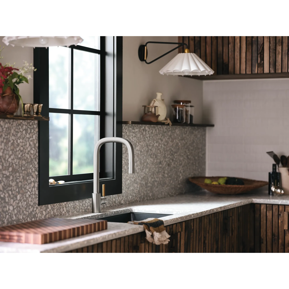 Moen Tenon Single-Handle High-Arc Pulldown Kitchen Faucet S74001 in Spot Resist Stainless (S74001SRS) - view 5