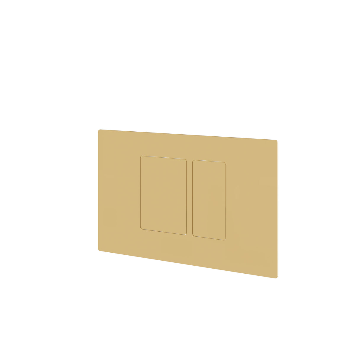 Aquabrass Square Flush Plate for Wall Carriers SFP01 in polished gold
