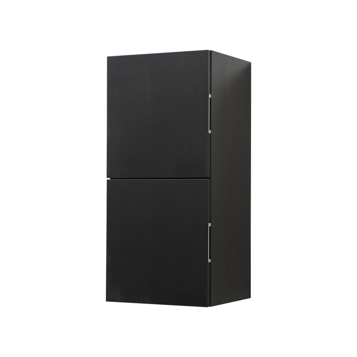 Kube Bath Bliss 12" Wide by 28" High Linen Side Cabinet With Two Doors - Black (SLBS28-BK)