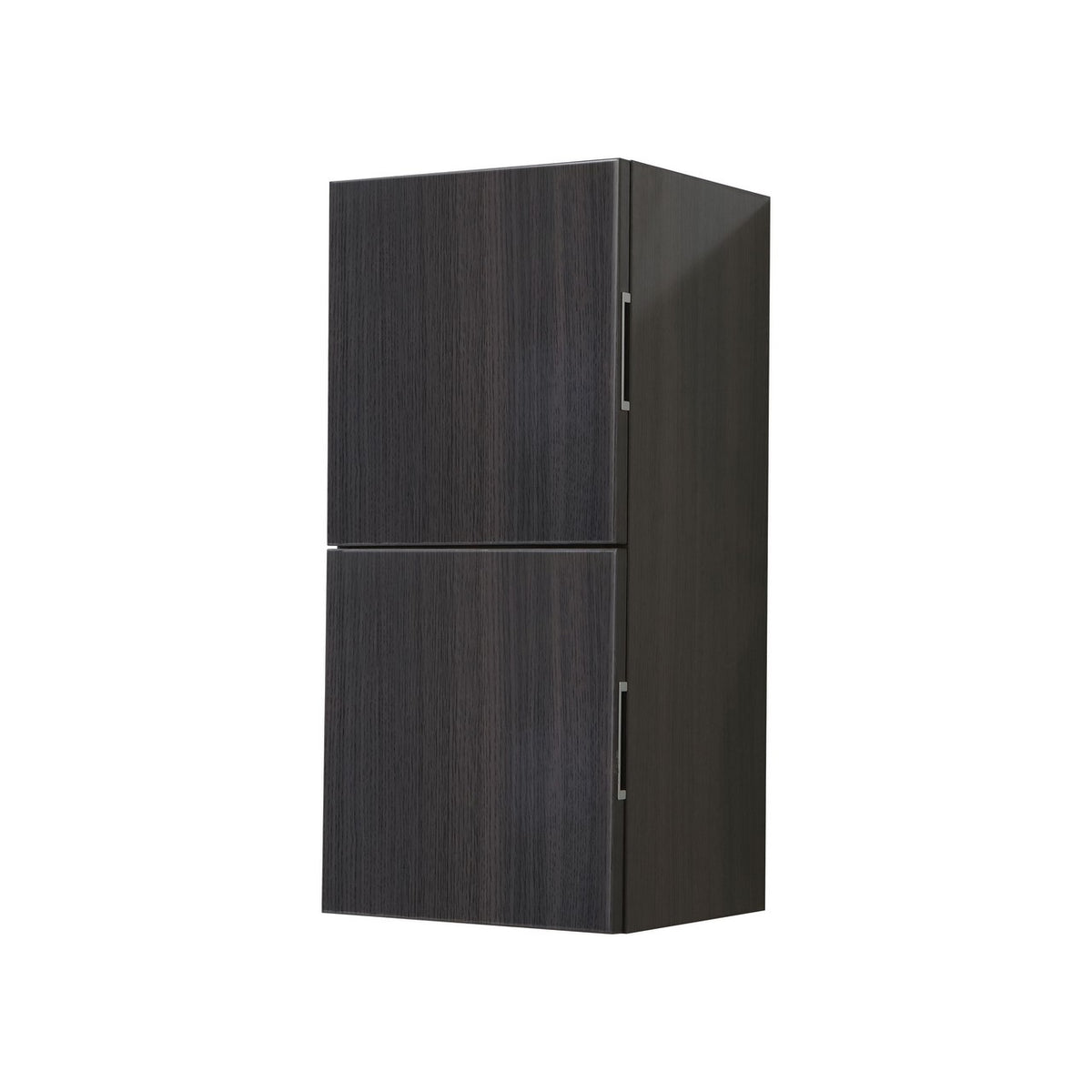 Kube Bath Bliss 12" Wide by 28" High Linen Side Cabinet With Two Doors - Grey Oak (SLBS28-GO)