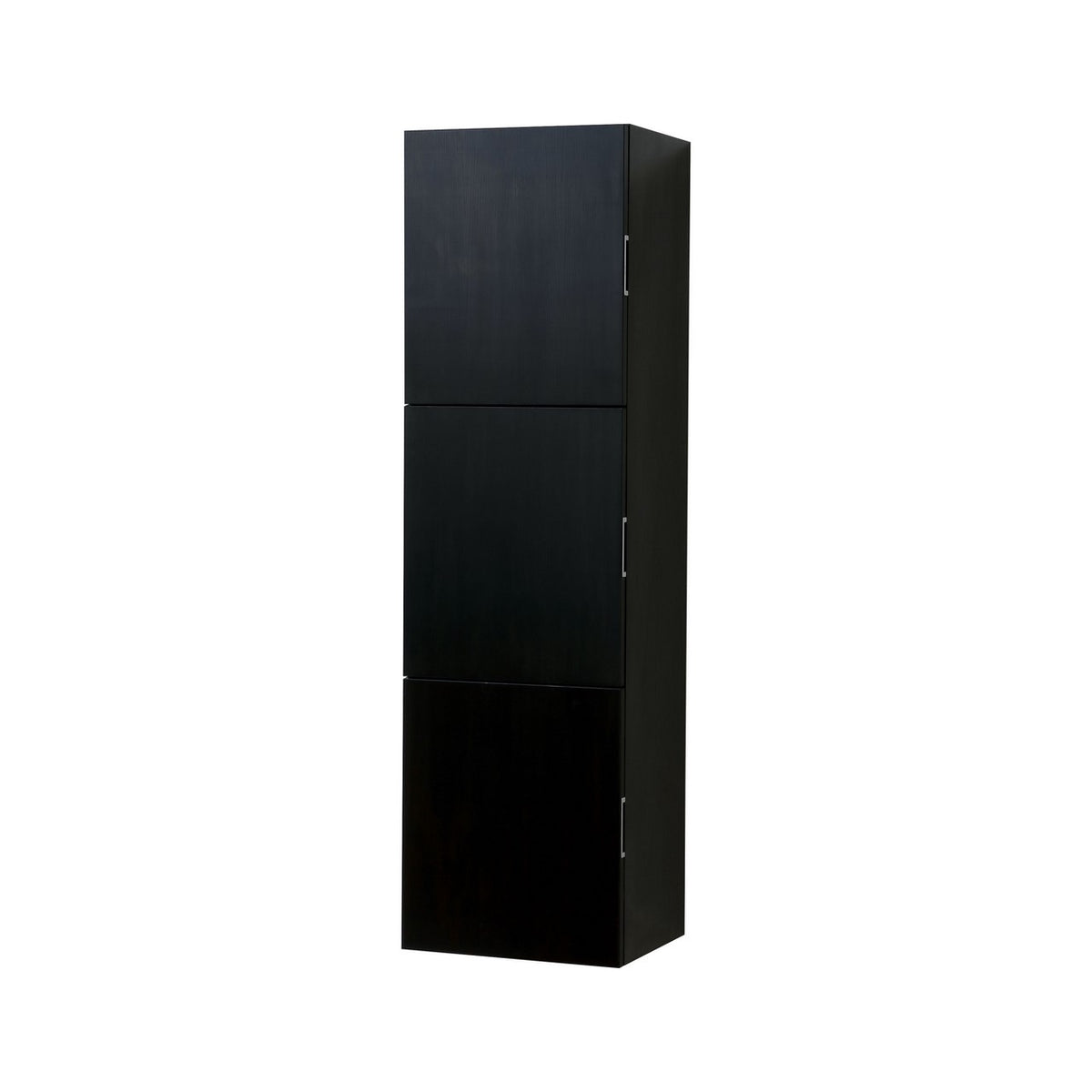 Kube Bath Bliss 18" Wide by 59" High Linen Side Cabinet With Three Doors - Black (SLBS59-BK)
