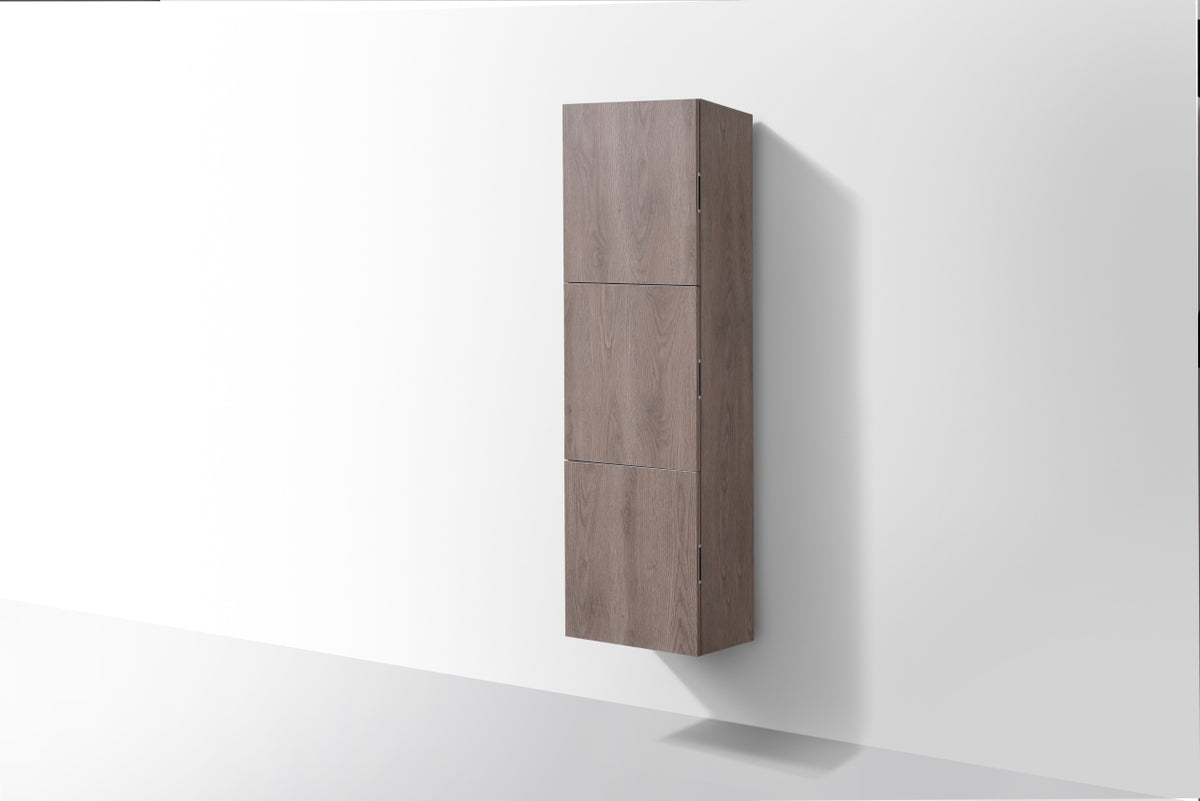 Kube Bath Bliss 18" Wide by 59" High Linen Side Cabinet With Three Doors - Butternut (SLBS59-BTN) view 3