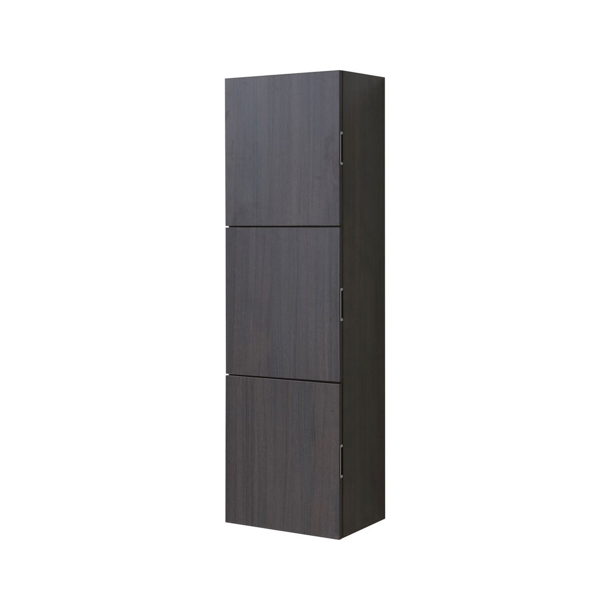 Kube Bath Bliss 18" Wide by 59" High Linen Side Cabinet With Three Doors - Grey Oak (SLBS59-GO)